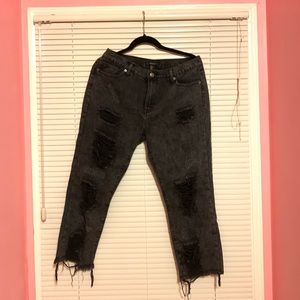 Stylish Dark Denim Mom Jeans